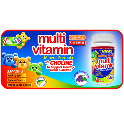 Multi-Vitamin Plus Multi-Mineral Fornula Grape 60 Chews by Dulce Probiotics