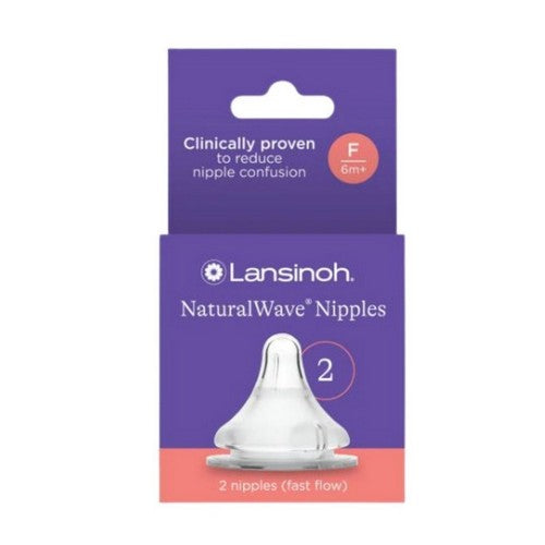 Naturalwave Nipples Fast Flo 6Months Plus 2 Count by Lansinoh Laboratories