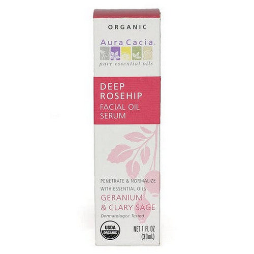 Deep Rosehip Facial Oil Serum 1 OZ by Aura Cacia