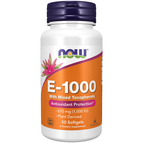 E-1000 - 100% Natural Mixed Tocopherols 50 SOFTGELS by Now Foods