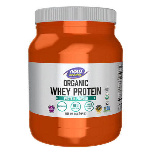 Organic Whey Protein Natural Unflavored 1 LB by Now Foods
