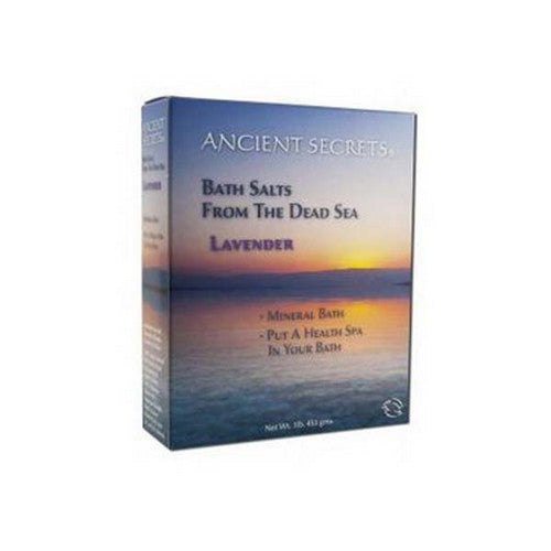 Dead Sea Bath Salt Lavender 1 Lb by Ancient Secrets