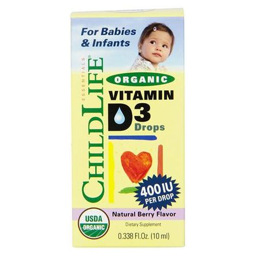 Organic Vitamin D3 for Babies and Infants 6.25 Ml by Child Life Essentials
