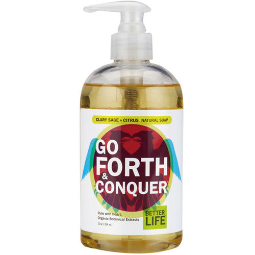 Natural Liquid Hand & Body Soap Clary Sage & Citrus Go Forth and Conquer 12 oz by Better Life