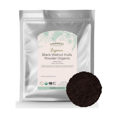 Organic Black Walnut Hulls Powder 1 Lb by Starwest Botanicals