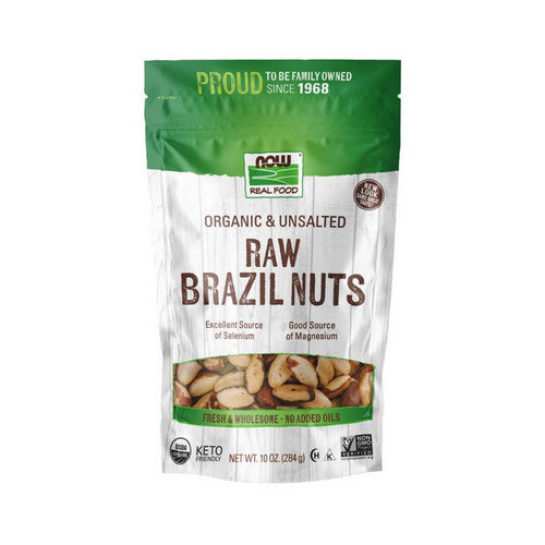 Organic Brazil Nuts Unsalted 10 Oz by Now Foods