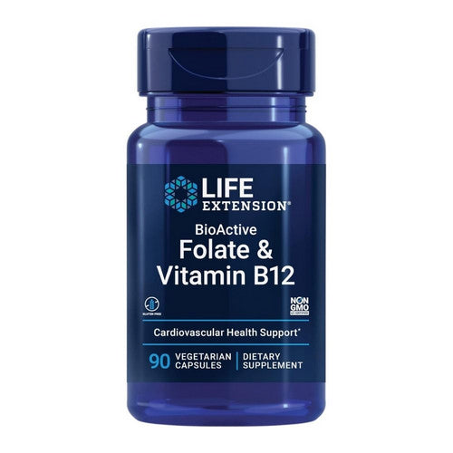 Bioactive Folate And Vitamin B12 90 Veg Caps by Life Extension