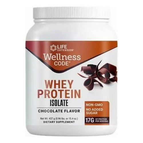 Whey Protein Isolate Natural Chocolate Flavor 437 Grams by Life Extension