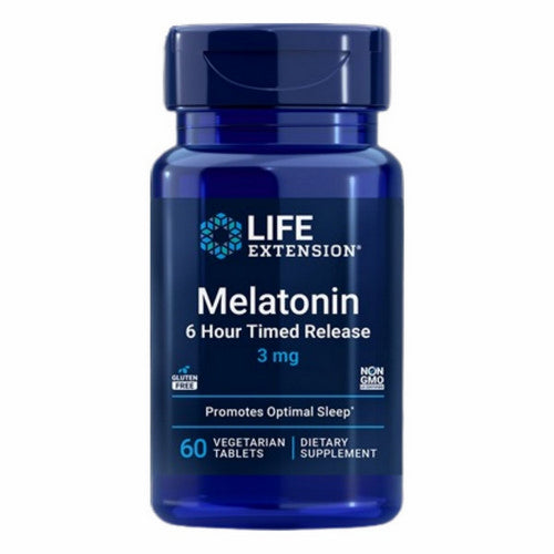 Melatonin 6 Hour Timed Release 60 Veg Caps by Life Extension