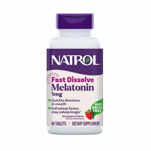 Melatonin Fast Dissolve Strawberry 90 Tabs by Natrol