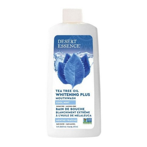 Tea Tree Oil Mouthwash Whitening Plus Cool Mint, 16 oz by Desert Essence