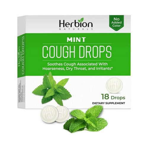 All Natural Cough Drops Mint 18 Lozenges by Herbion