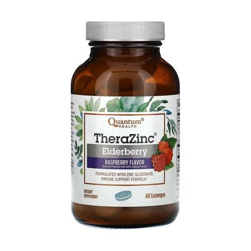 Thera Zinc Raspberry-Elderberry Lozenges 60 Count by Quantum Health