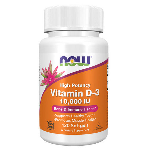 Vitamin D-3 High Potency 120 Softgels by Now Foods