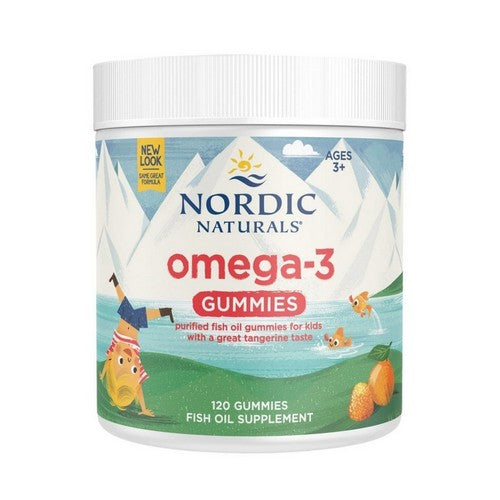 Nordic Omega-3 Gummies Tangerine Treats 120 Count by Nordic Naturals