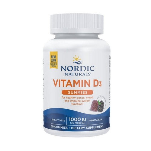 Vitamin D3 Gummies Wild Berry 60 Count by Nordic Naturals