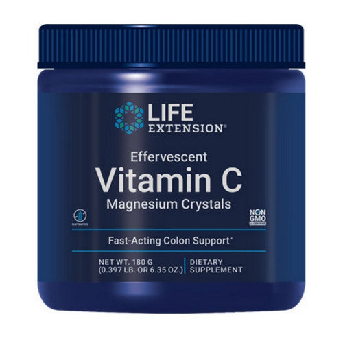 Effervescent Vitamin C - Magnesium Crystals 180 Grms by Life Extension
