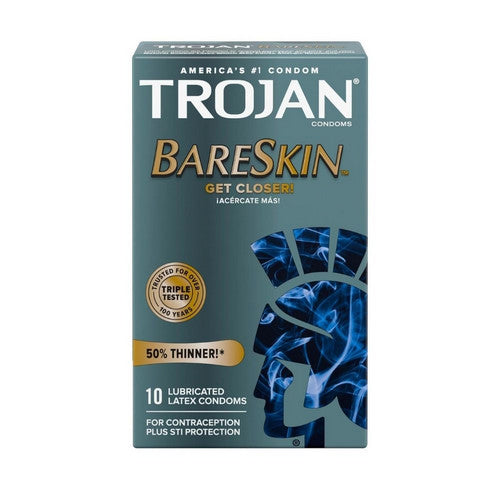 Bareskin Lubricated Latex Condoms 10 Count by Trojan