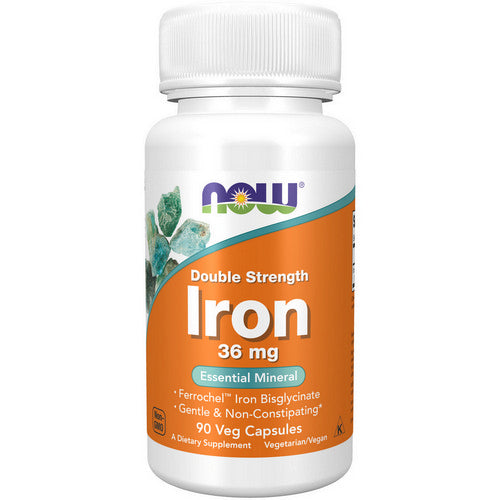 Iron 36 mg Double Strength 90 Vcaps by Now Foods