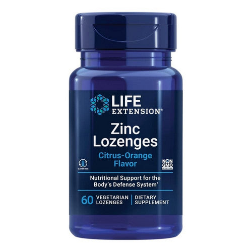 Zinc Lozenges Citrus Orange Flavor 60 Lozenges by Life Extension