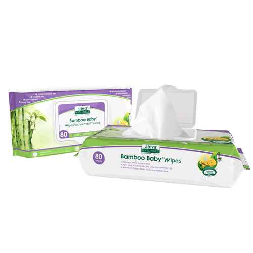 Bamboo Baby Wipes 80 Ct by Aleva Naturals