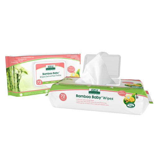 Bamboo Baby Wipes 72 Ct, Sensitive by Aleva Naturals
