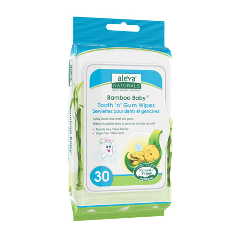 Bamboo Baby Tooth and Gum Wipes 30 Ct by Aleva Naturals