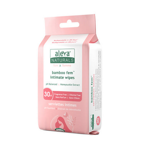 Maternal Care Bamboo Fem Wipes 30 Ct by Aleva Naturals