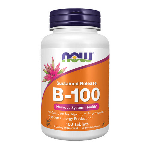 Sustained Release B-100 100 Tabs by Now Foods