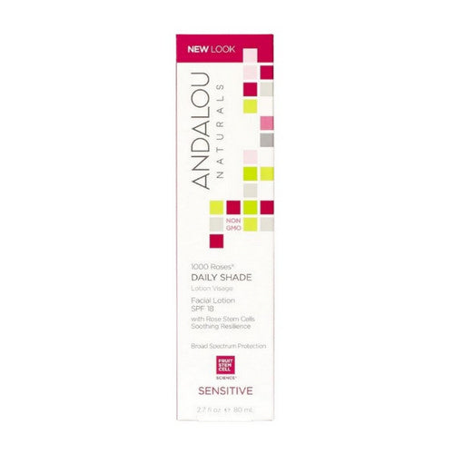 1000 Roses Daily Shade Facial Lotion Spf 18 Sensitive 2.7 Oz by Andalou Naturals