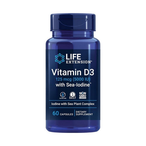Vitamin D3 with Sea-Iodine 60 Caps by Life Extension