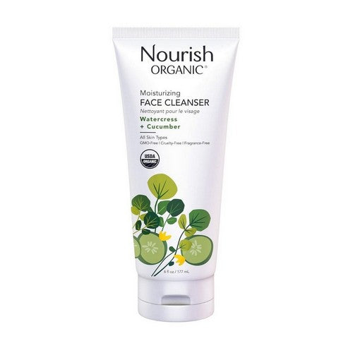 Organic Moisturizing Face Cleanser Watercres And Cucumber 6 Oz by Nourish