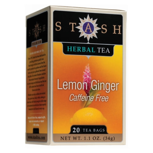 Lemon Ginger Tea Caffeine Free 20 Bags by Stash Tea