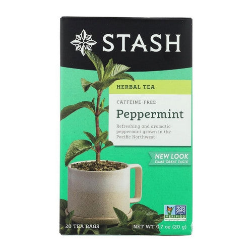 Peppermint Tea Caffeine Free 20 Bags by Stash Tea