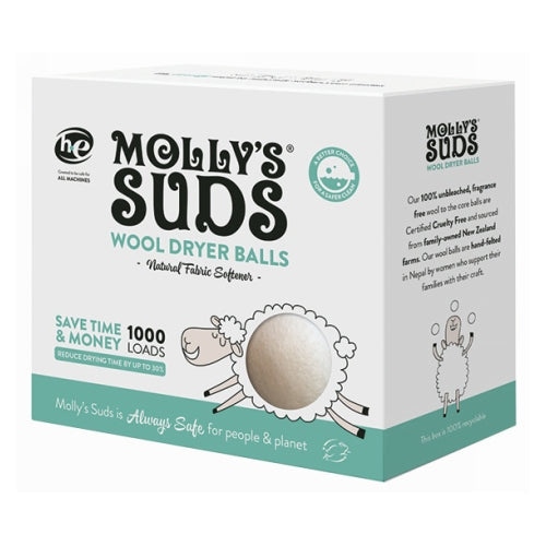 Natural Wool Dryer Balls 0.77 Lb (3 Count) by Molly's Suds