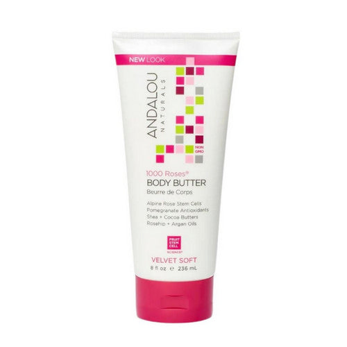 1000 Roses Velvet Soft Body Butter 8 Oz by Andalou Naturals