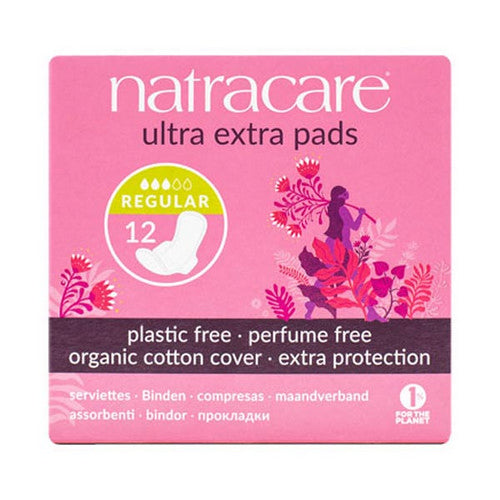 Cool Comfort Pads and Shields Ultra Extra Pads Normal With Wings 12 Count by Natracare