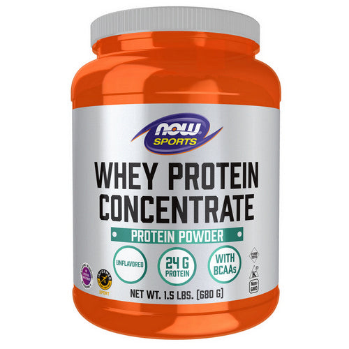 Whey Protein Concentrate Unflavored 1.5 lbs by Now Foods