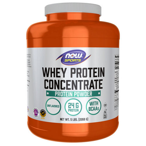 Whey Protein Concentrate Unflavored 5 lbs by Now Foods