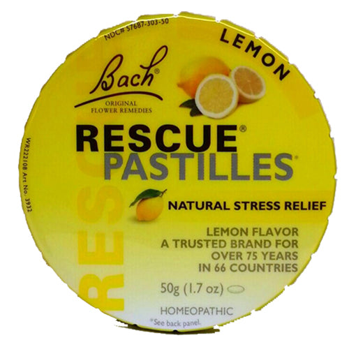 Rescue Pastilles Tin Lemon 1.7 Oz by Bach
