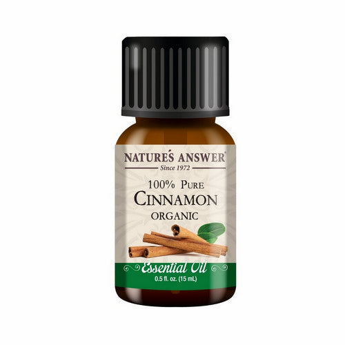 Pure Organic Essential Oil Cinnamon 0.5 Oz by Nature's Answer