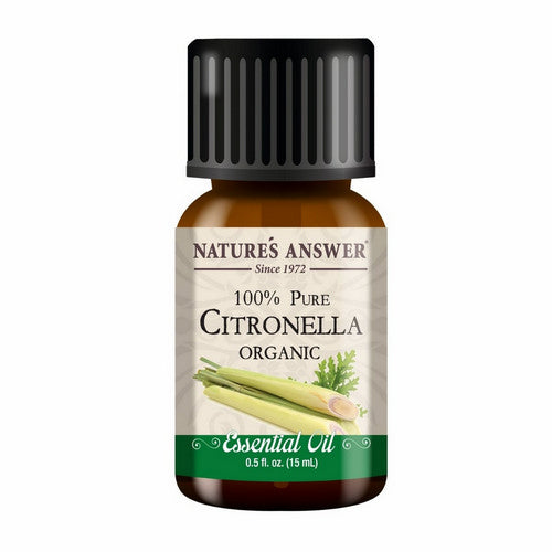 Pure Organic Essential Oil Blend Citronella 0.5 Oz by Nature's Answer