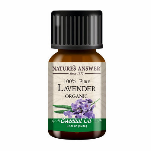 Pure Organic Essential Oil Lavender 0.5 Oz by Nature's Answer