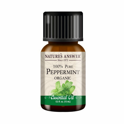 Pure Organic Essential Oil Peppermint 0.5 Oz by Nature's Answer