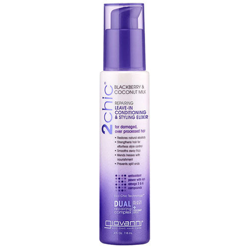 2Chic Blackberry & Coconut Milk Leave-In Conditioning & Styling Elixir 4 Oz by Giovanni Cosmetics