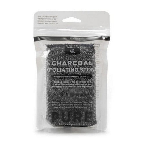 Vegetable Body Sponge Charcoal 1 Count by Earth Therapeutics