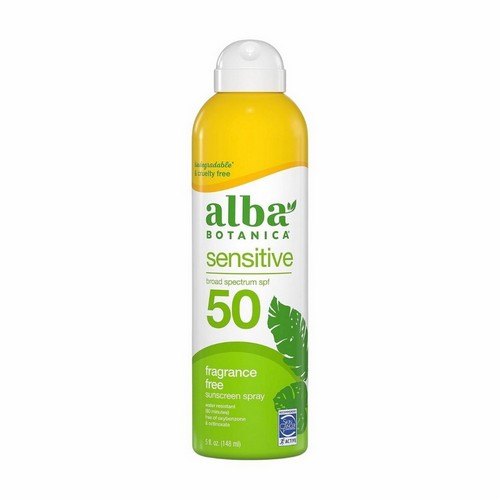 Very Emollient Clear Spray Sunscreen SPF50 5 Oz (Fragrance Free) by Alba Botanica