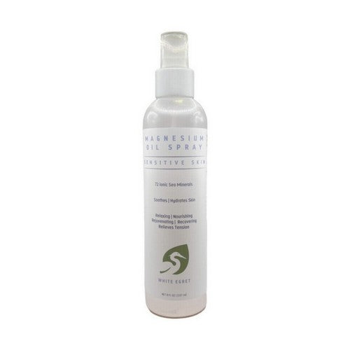 Magnesium Spray For Sensitive Skin 8 Oz by White Egret