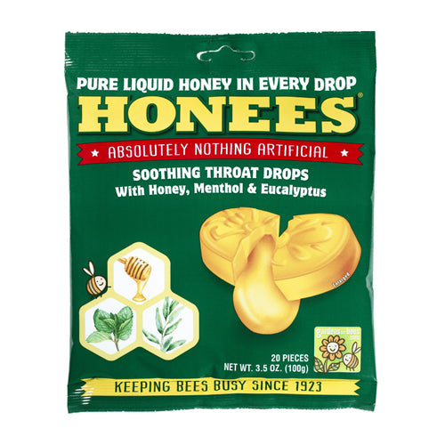 Cough Drops Extra-Large Menthol 20 Count by Honees