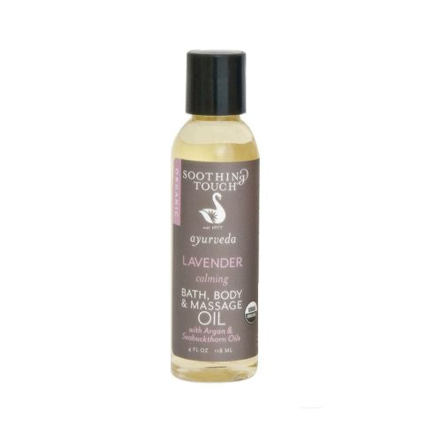 Bath Body & Massage Oil Lavender 4 oz by Soothing Touch